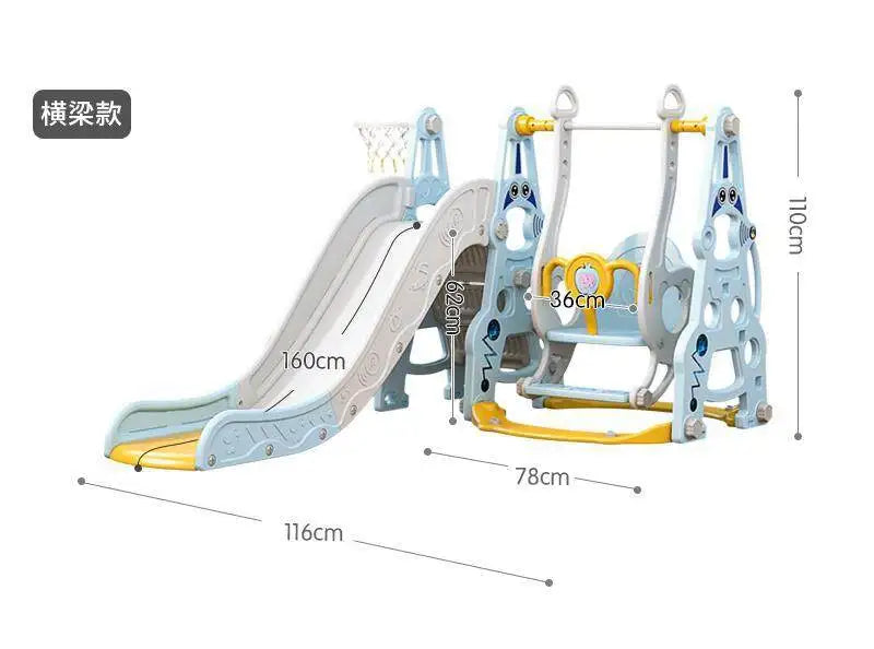 π 4-in-1 Toddler Playground Set β Swing, Slide, Climber & Basketball Hoop | Indoor/Outdoor Playset for