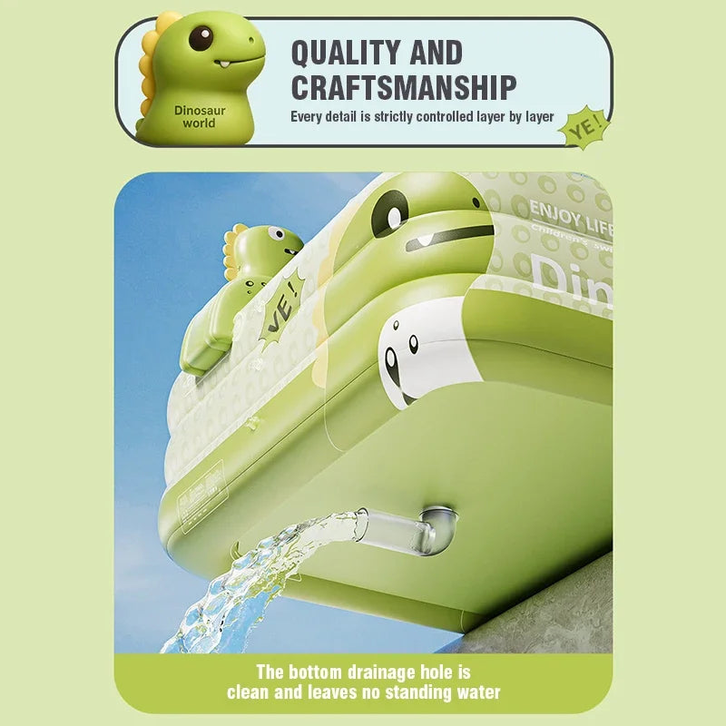 🏊♂️ Children’s Inflatable Family Swimming Pool – Large Thickened PVC Pool for Outdoor & Home Use | Cartoon Design