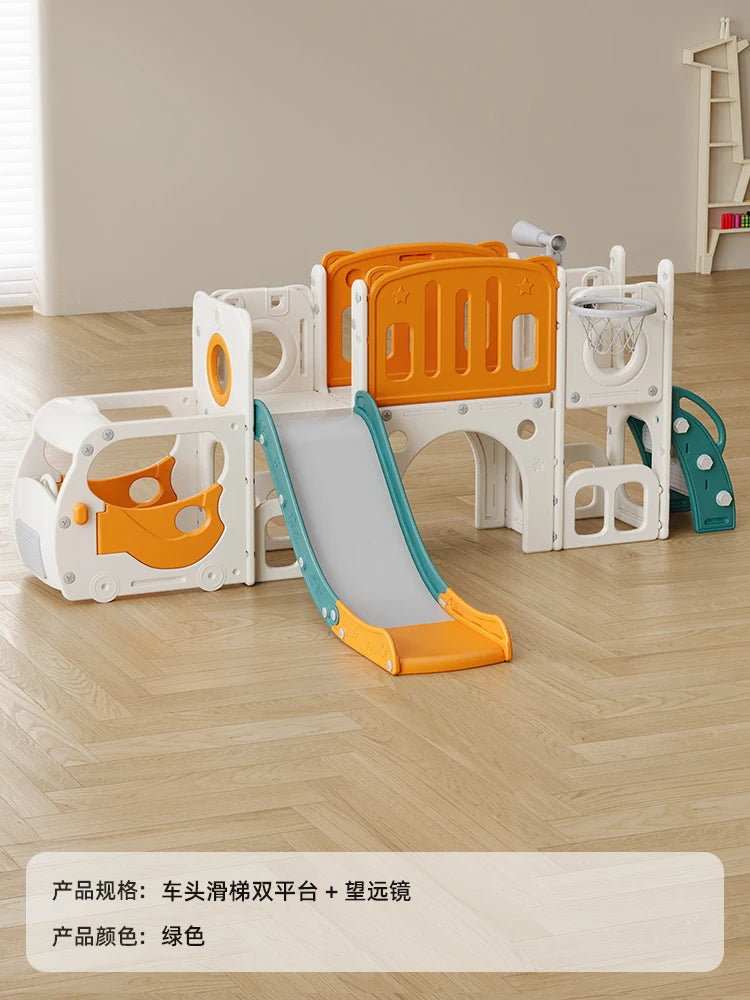 🎠 Children’s Slide & Swing Set – Front Slide Design | Indoor/Outdoor Plastic Playset for Boys & Girls