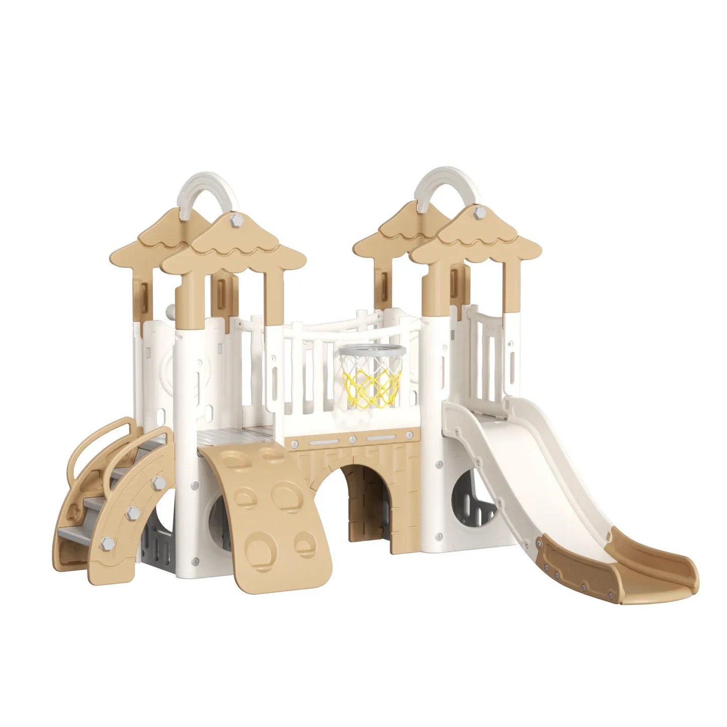 🏰 Large Indoor Playhouse for Kids – 2024 Baby Climbing Toy with Swing & Slide | Plastic Home Playground