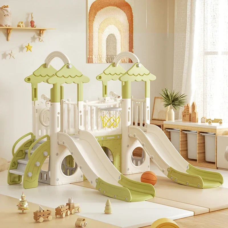 🏰 Large Indoor Playhouse for Kids – 2024 Baby Climbing Toy with Swing & Slide | Plastic Home Playground