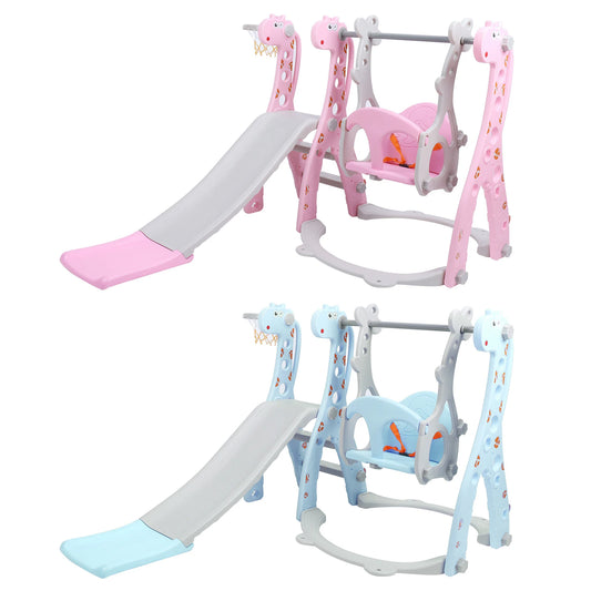 🎪 3-in-1 Toddler Slide & Climber Set with Swing and Basketball Hoop – Indoor/Outdoor Kids Playset by BREYLEE