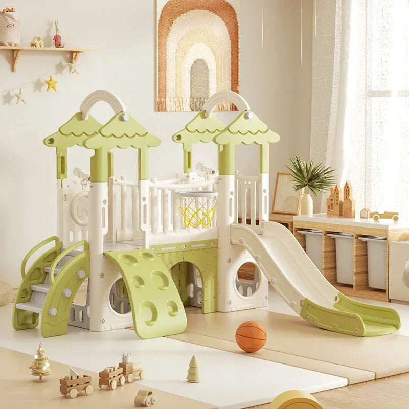 🏰 Large Indoor Playhouse for Kids – 2024 Baby Climbing Toy with Swing & Slide | Plastic Home Playground