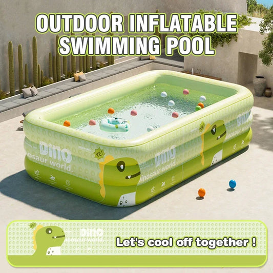 🏊‍♂️ Children’s Inflatable Family Swimming Pool – Large Thickened PVC Pool for Outdoor & Home Use | Cartoon Design