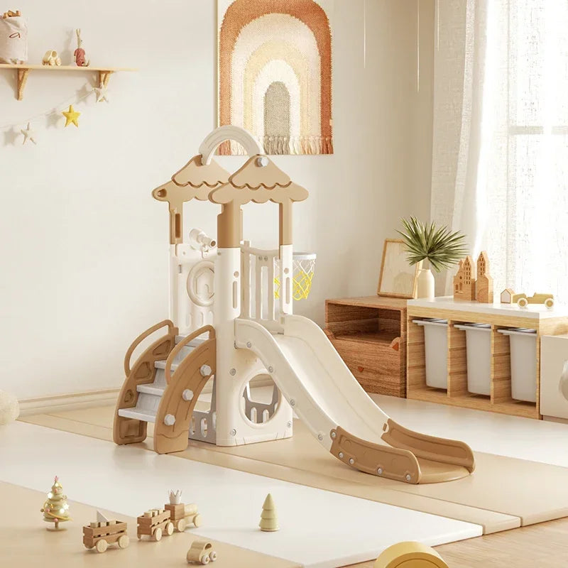 🏰 Large Indoor Playhouse for Kids – 2024 Baby Climbing Toy with Swing & Slide | Plastic Home Playground